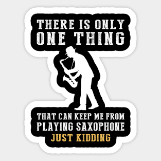 Saxophone Serenade and Comedic Notes - Playful Melodies! Sticker